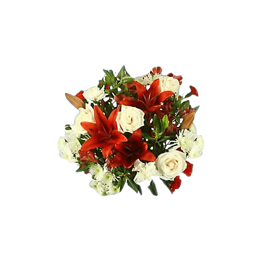 Red White Flowers for Wedding Centerpieces Lilies Roses