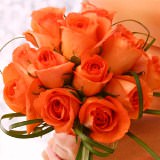 Orange Roses Bridesmaids Bouquets