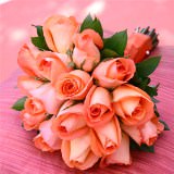 6 Orange Roses Bridesmaids Bouquets