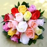 6  Assorted Color Roses Bridesmaids Bouquets