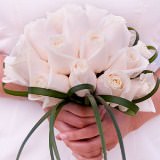 Bridal Bouquet with Ivory Roses