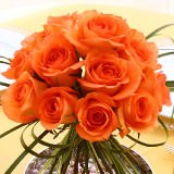 Wedding Centerpieces with Orange Roses