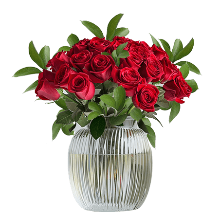 (BDx20) CP Roses Ruscus 6 Centerpieces