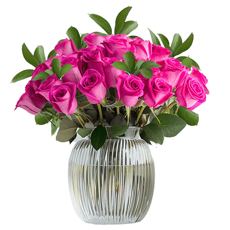 (BDx10) Royal Dark Pink Roses Table Centerpiece