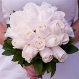 Bridal Bouquet with Ivory Roses
