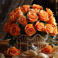 Wedding Centerpieces with Peach Roses