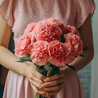 Pink Carnations Bridesmaids Bouquets