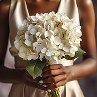 Bridal Bouquet with White Hydrangeas