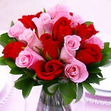 Wedding Centerpieces with Red & Pink Roses