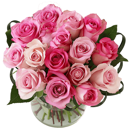 (BDx10) Royal Dark Pink and Light Pink Roses 3 Centerpieces