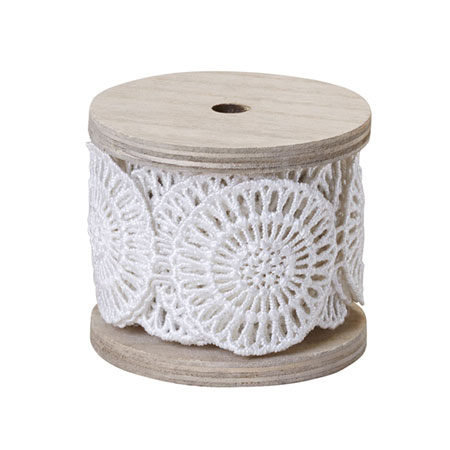(OASIS) Oasis 2 Medallion Lace, Antique White - 41-12343 For Delivery to Middletown, Connecticut