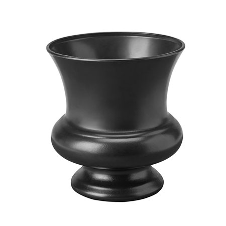 (OASIS) Designer Urn, 7-1/2 Black CS X 12 / 45-82802-CASE For Delivery to Alaska