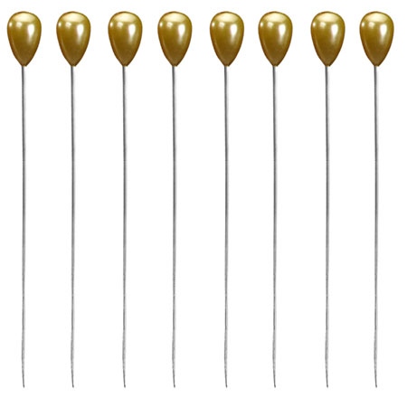 (OASIS) Lomey Teardrop Corsage Pin, Gold - 41-00993 For Delivery to New_Brunswick, New_Jersey
