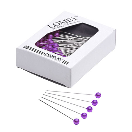 (OASIS) 2 Lomey Corsage Pin, Purple - 0967 For Delivery to Granada_Hills, California