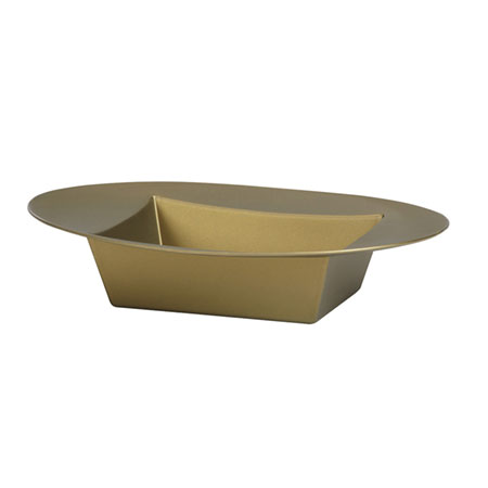 (OASIS) ESSENTIALS Oval Bowl, Gold - 45-82205 For Delivery to Hendersonville, North_Carolina