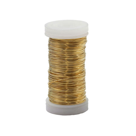 (OASIS) Metallic Wire, Gold, 24 ga, 164 ft. roll CS X 18 / 40-02621-CASE For Delivery to Fort_Myers, Florida
