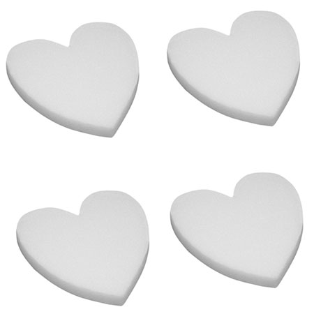 (OASIS) Polystyrene Solid Heart, White 24 CS X 12 / 27-40282-CASE For Delivery to Omaha, Nebraska
