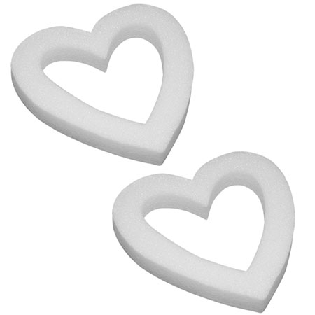 (OASIS) Polystyrene Open Heart, White 24 CS X 12 / 27-40221-CASE For Delivery to Arizona