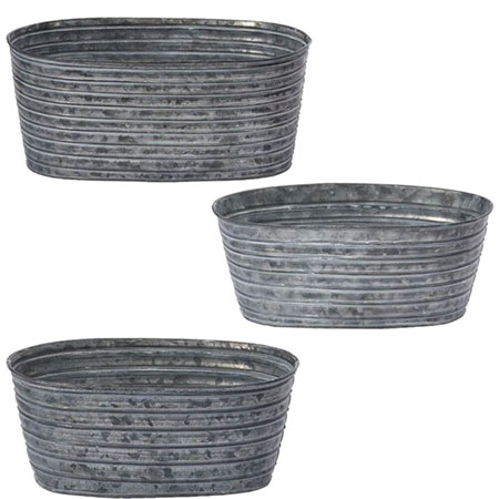(OASIS)oasis tin oval galvanized qty- For Delivery to Webster, New_York