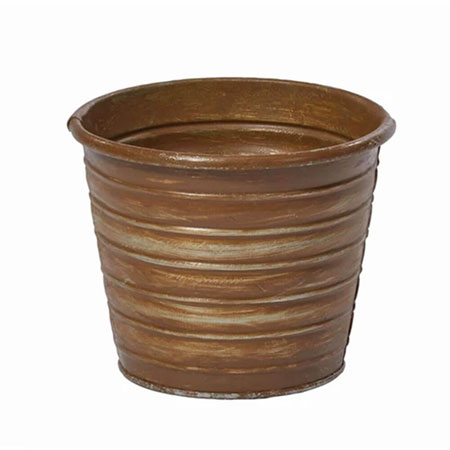 (OASIS) Tin Pot, 4-1/2 Rust CS X 12 / 45-22010-CASE For Delivery to Asheville, North_Carolina