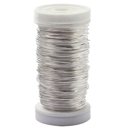 (OASIS) Metallic Wire, Silver, 24 ga, 164 ft. roll 1 X PK / 40-02622-PACK For Delivery to Taunton, Massachusetts