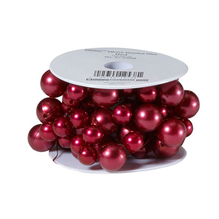(OASIS) Mega Beaded Wire Red -41-12538 For Delivery to Clinton, Iowa