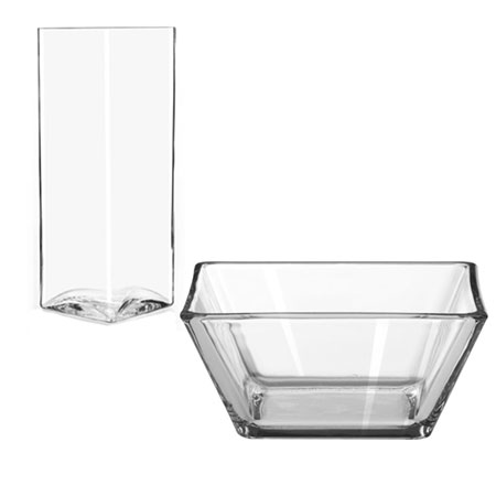 (OASIS) Square Clear Vases.Qty For Delivery to Edmond, Oklahoma