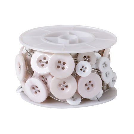 (OASIS) Oasis Button Wire, White - 41-12450 For Delivery to Maryland