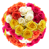 (QB) Rose Sht Assorted (4 Different Colors, No Red Color) 4 Bunches For Delivery to Latham, New_York