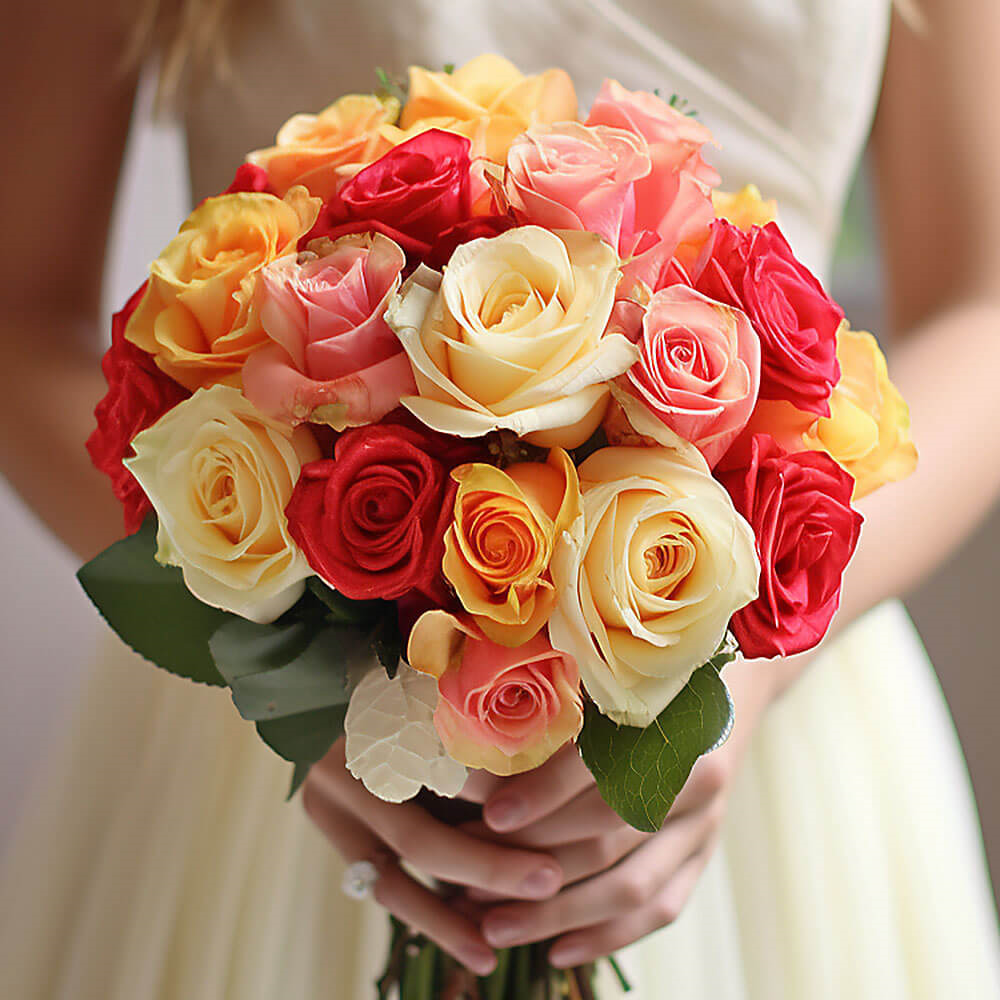 (BDx20) Royal Assorted Color Roses 6 Bridesmaids Bqts For Delivery to Shreveport, Louisiana