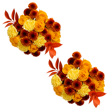 (OC) Bqt Fall Beautiful Flowers 2 Bouquets