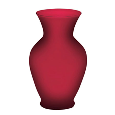 (OASIS) 11 Bqt Vase, Red Matte - 45-01905