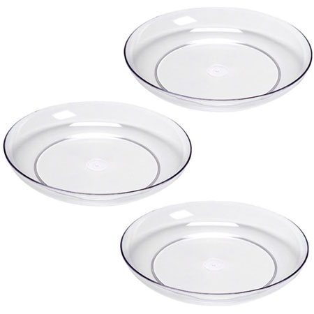 6 (11 Inches) Clear Designer Dishes