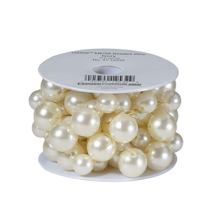 (OASIS) Mega Beaded Wire Ivory -41-12532
