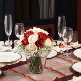 (BDx20)CP Classic Terracotta and Ivory Roses 6 Centerpieces