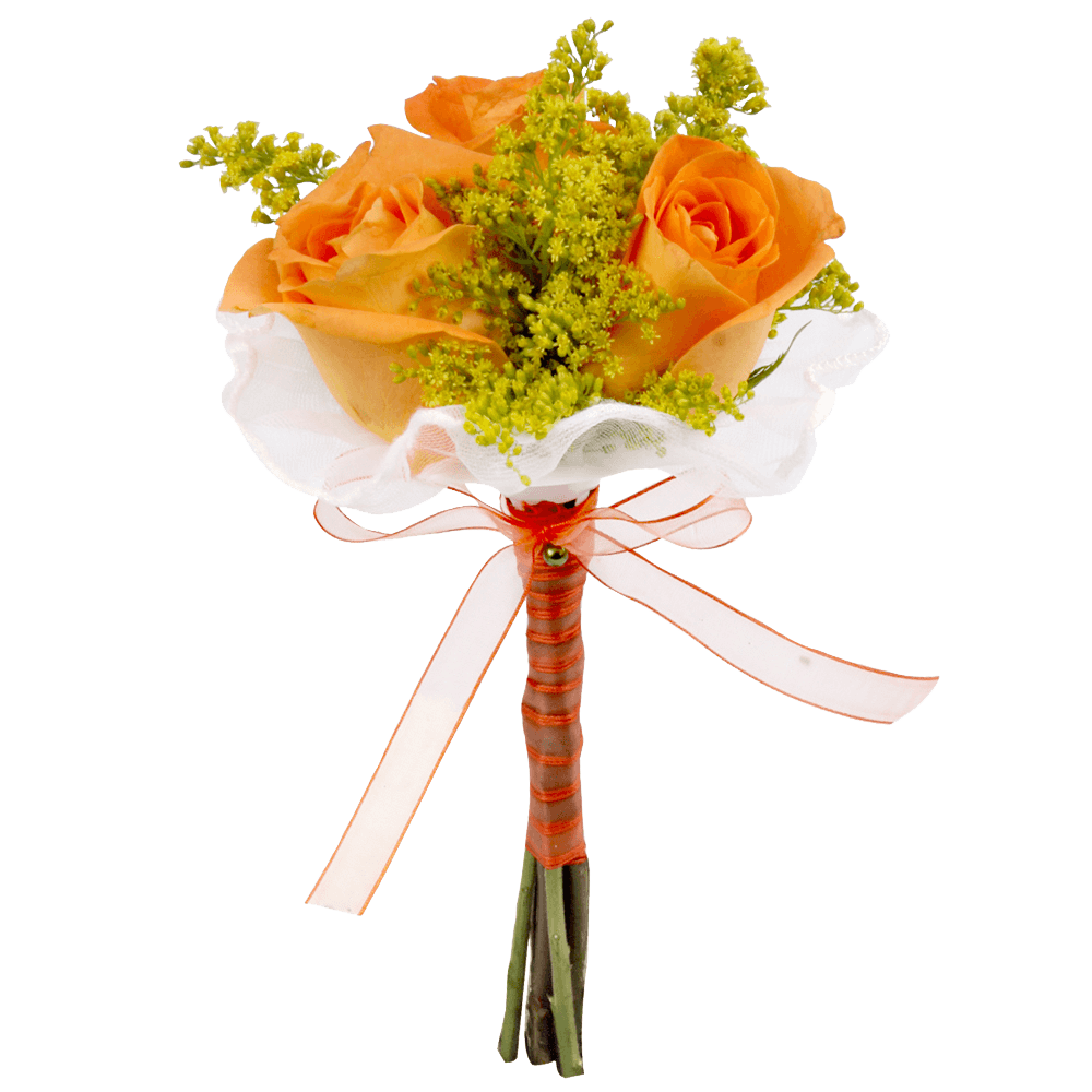Fall Wedding Table Centerpieces Orange Roses Solidago Flowers