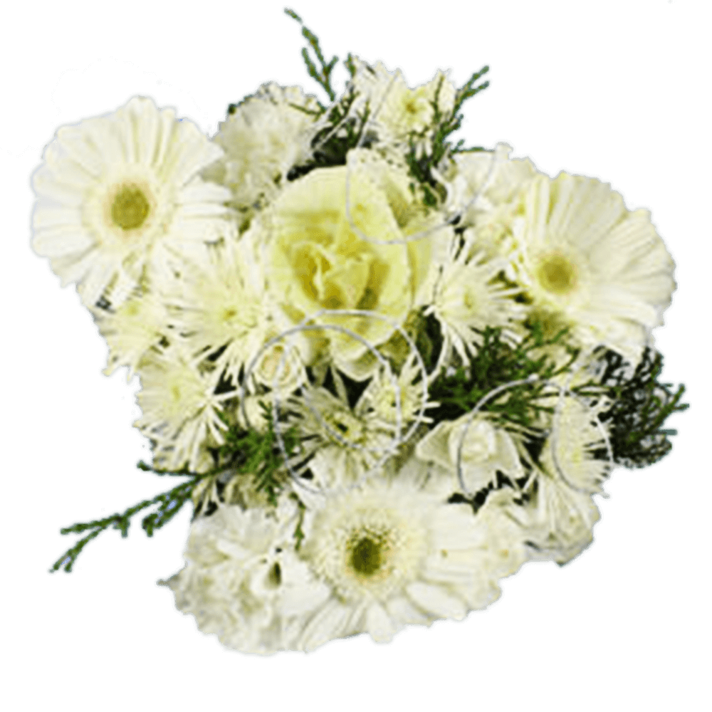 Cheap Christmas Flowers White Bouquets Lilies Carnations Daisies