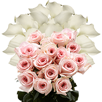 Light Pink Roses & Callas For Delivery to Pico_Rivera, California