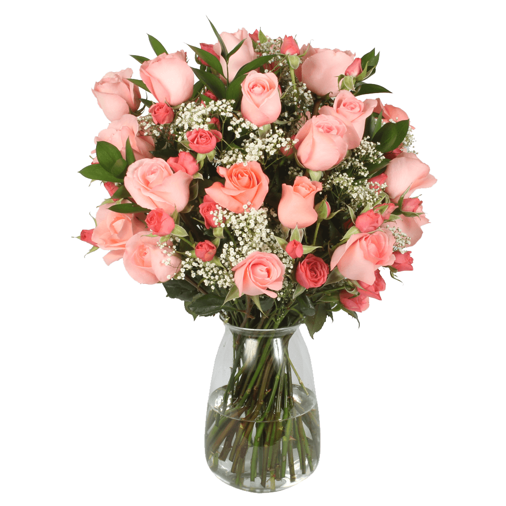 Cheap Mother's Day Flowers Free Delivery Pink Roses Carnations