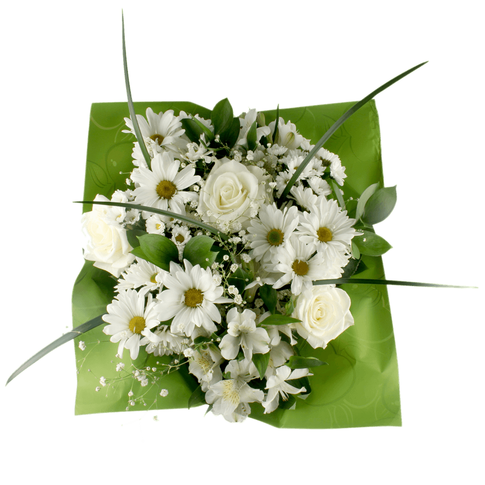 Christmas Wedding Bouquets White Daisies Roses Gypsophila
