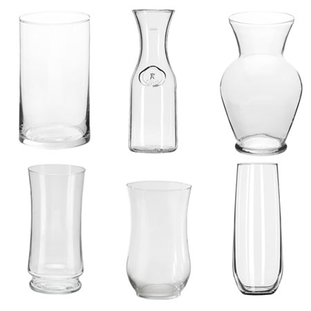 (OASIS) Qty of Clear Vases