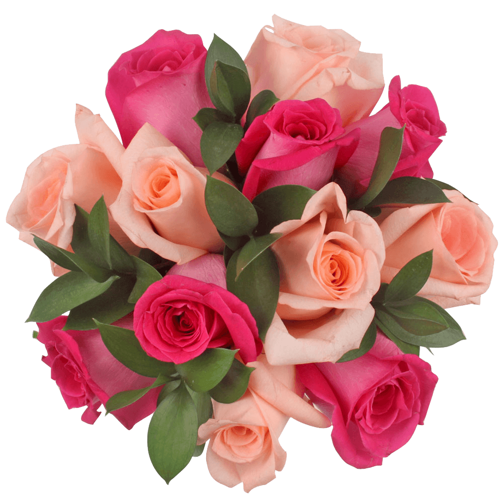 Fabulous Pink Roses & Ruscus Elegant Wedding Centerpieces