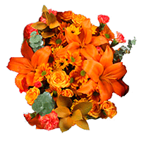 (OC) Fall Orange Bqt Flowers 2 Bqt For Delivery to Hoboken, New_Jersey