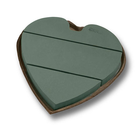 (OASIS) Mache Solid Heart, 12 2 X PK / 11-01810-PACK
