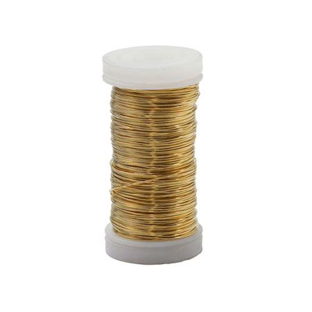 (OASIS) Metallic Wire, Gold, 24 ga, 164 ft. roll CS X 18 / 40-02621-CASE