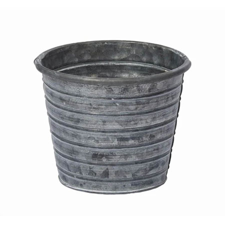 (OASIS) Tin Pot, 4-1/2 Galvanized CS X 12 / 45-22012-CASE
