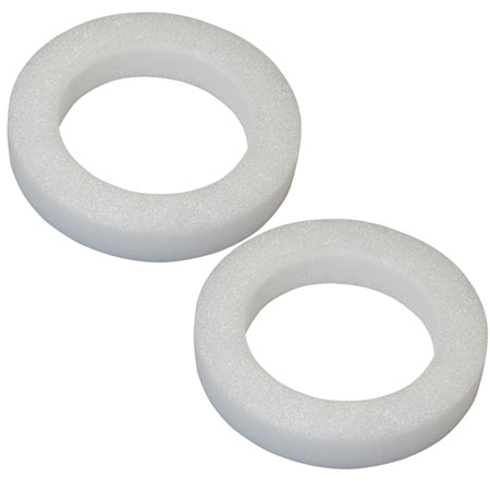 (OASIS) Polystyrene Beveled Wreath, White 14 CS X 12 / 27-24115-CASE