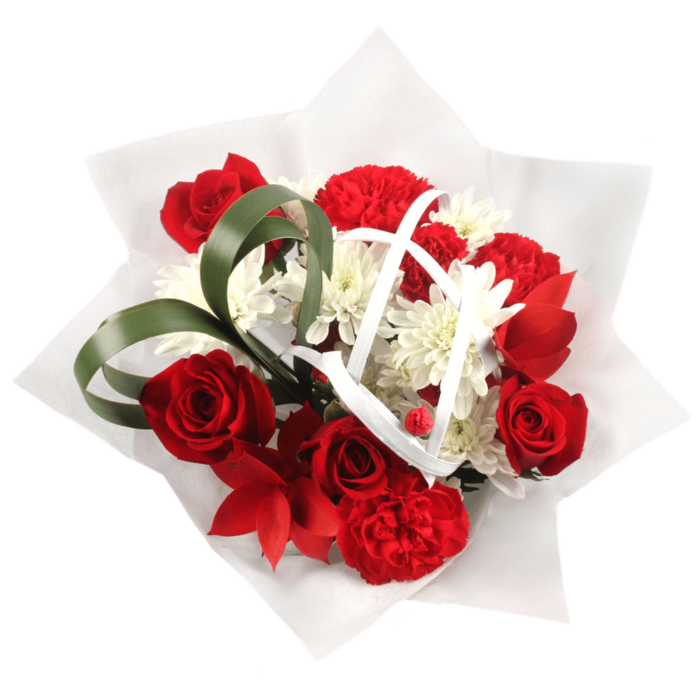 Flower Arrangements For Valentines Day Roses Carnations Ruscus