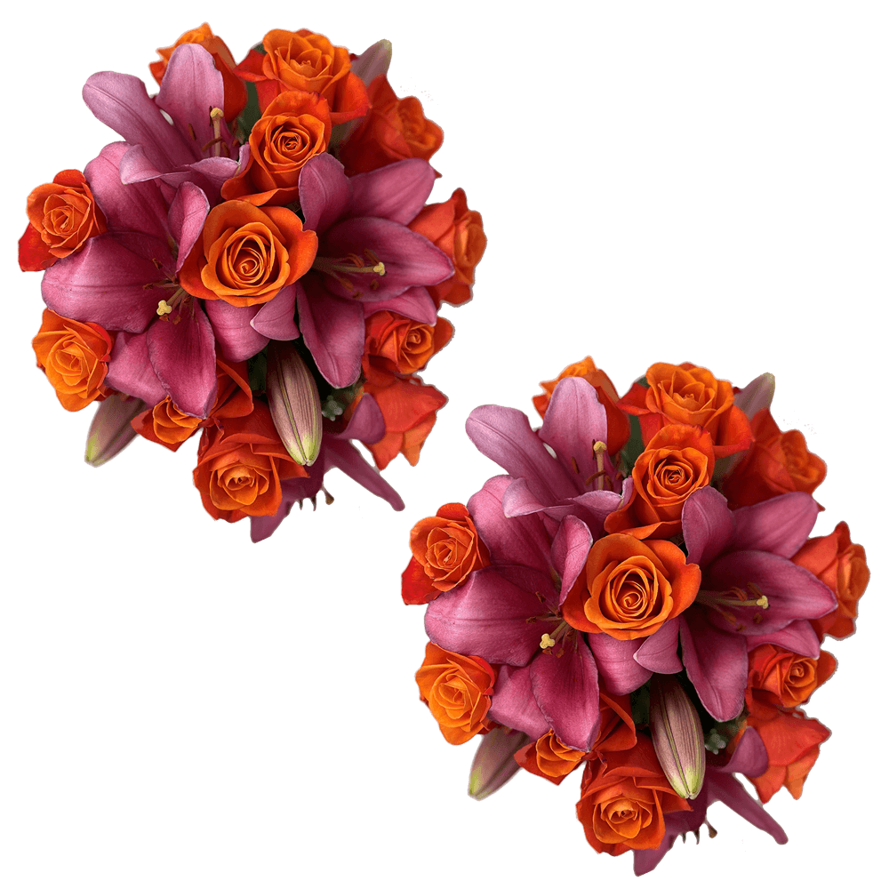 Flowers Bouquet Orange and Pink Online