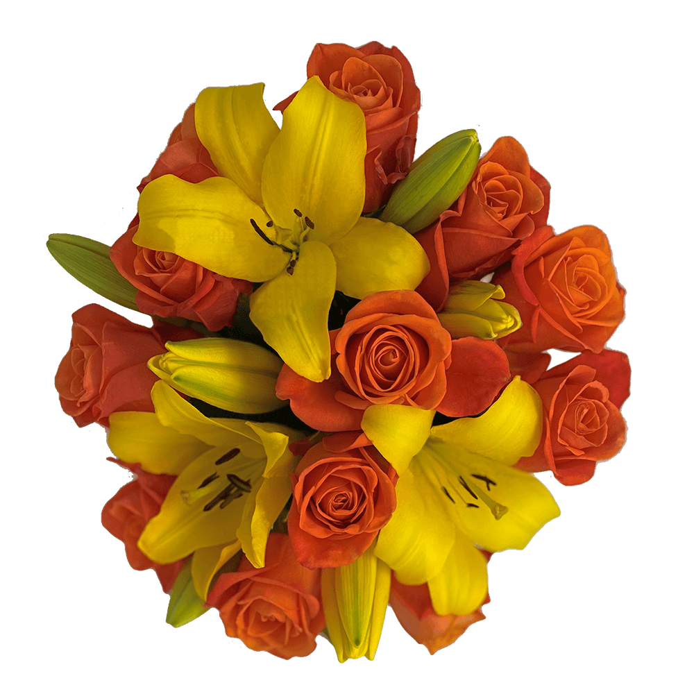 Flower Bouquet Orange and Yellow Online